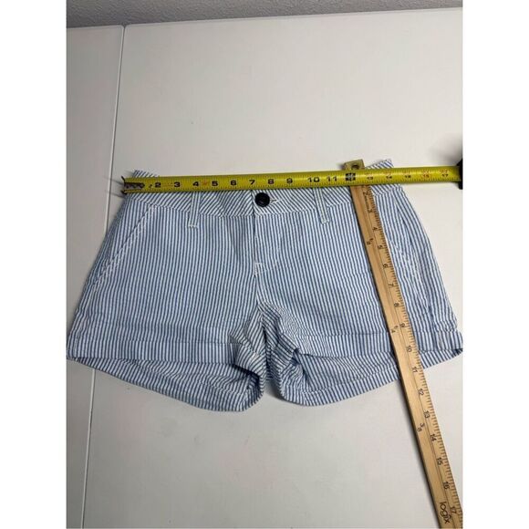 SO Women’s Navy White Stripe Cotton Shorts Size 3 - Picture 3 of 8